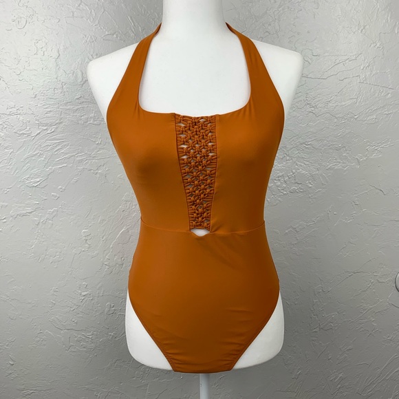 aerie Other - Aerie Rust Orange one piece bathing suit sz Med